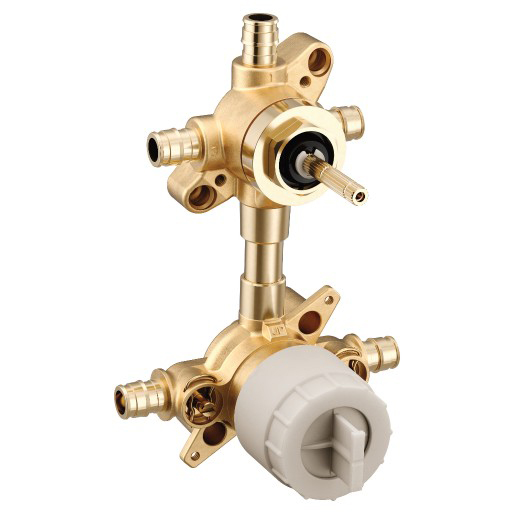 M-CORE 2 or 3 Function Transfer Rough-In Valve, 1/2" Cold Expansion PEX Inlets/Outlets w/1/4 Turn Stops