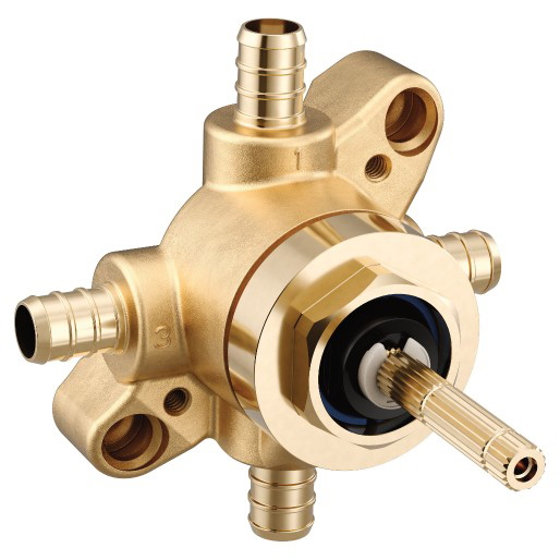 M-CORE 3 or 6 Function Transfer Rough-In Valve, 1/2" Crimp PEX Inlets/Outlets