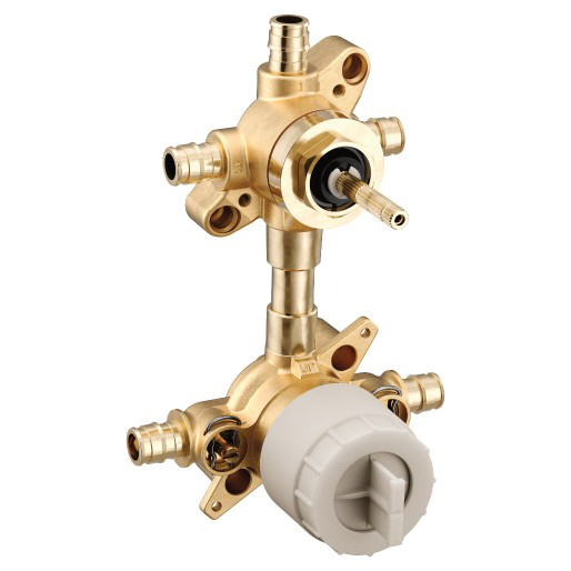 M-CORE 3 or 6 Function Transfer Rough-In Valve, 1/2" Cold Expansion PEX Inlets/Outlets w/1/4 Turn Stops