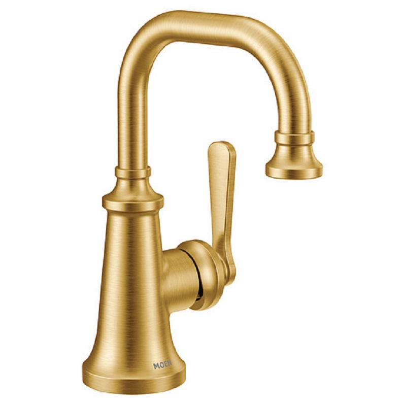Colinet Single Hole High Arc Lav Faucet in Brushed Gold
