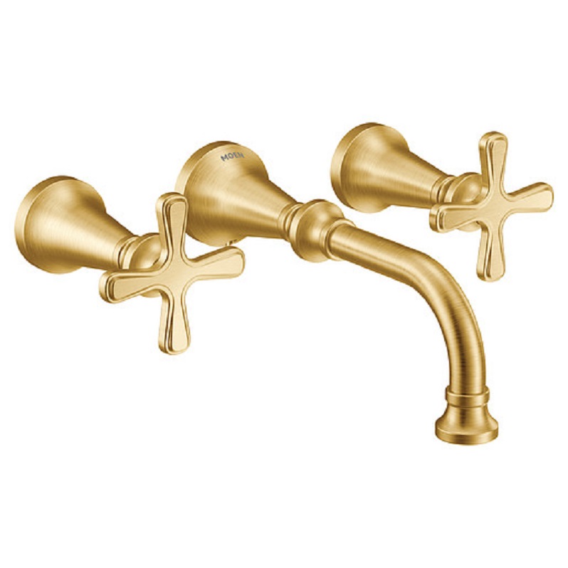 Colinet Wall Mount Lav Faucet Trim In Brushed Gold