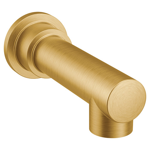 Align 7-1/8" Non-Diverter Slip Fit Tub Spout in Brushed Gold
