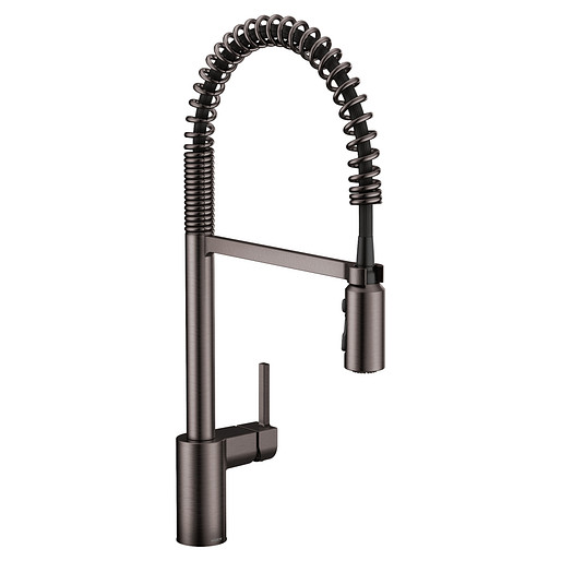 Align 1-Handle Spring Pulldown Kitchen Faucet, Blk Stainless