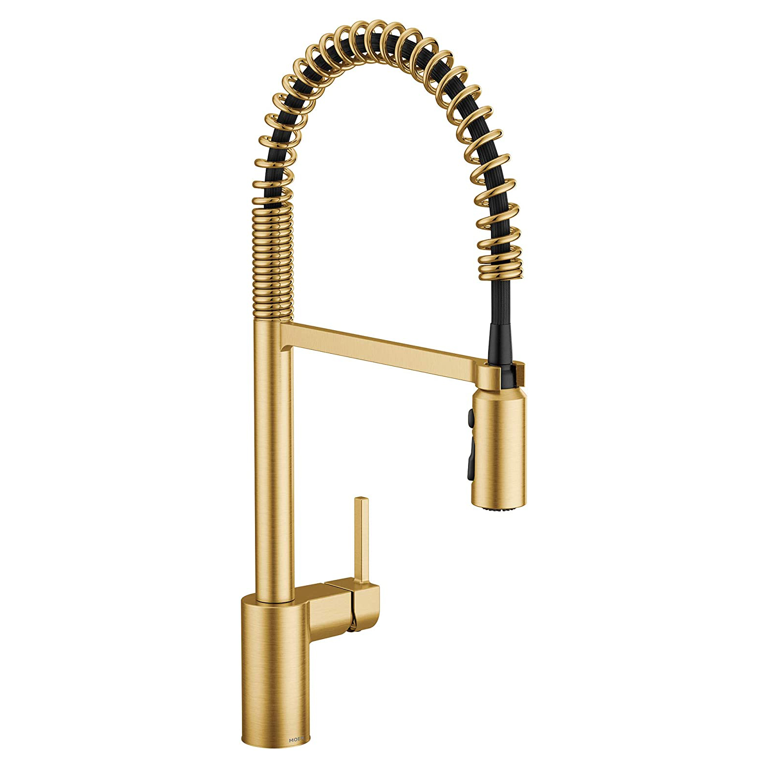 Align 1-Handle Spring Pulldown Kitchen Faucet in Brush Gold