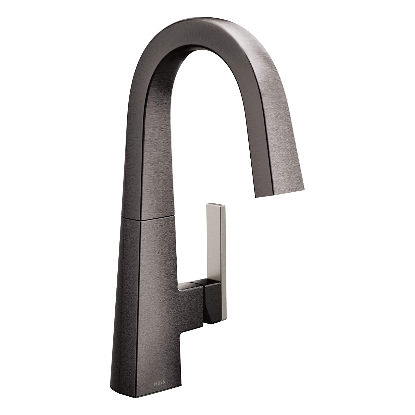 Nio Single Hole High Arc Lav Faucet in Black Stainless