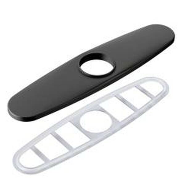 Escutcheon 10" for Kitchen Faucet in Black Stainless