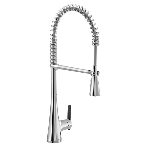 Sinema 1-Handle Spring Pulldown Kitchen Faucet in Chrome