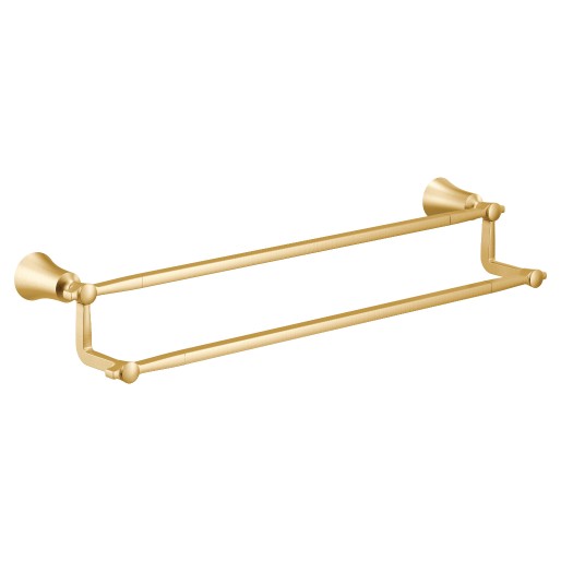 Flara 24" Double Towel Bar in Brushed Gold