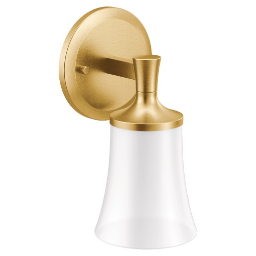 Flara One Globe Bath Light in Brushed Gold