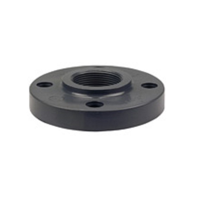 FLANGE 1-1/2 PVC 150 FLAT FACE THREADED 852-H15 S80 HEAVY DUTY SOLID