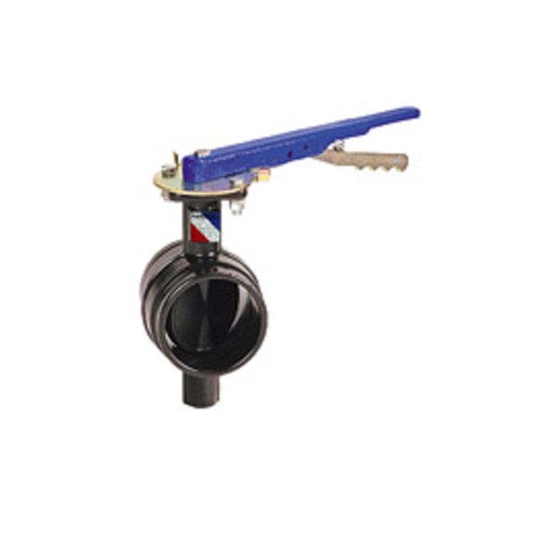 Butterfly Valve 2-1/2" Ductile Iron Grooved Ends Extended Neck EPDM Disc Lever Locking Handle Max Pressure 300 PSI