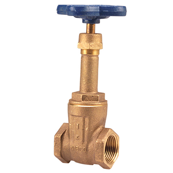 Gate Valve 1" Bronze Threaded Ends Class 125 Screw-In Bonnet Rising Stem Solid Wedge Max Pressure 200 PSI CWP non-shock,125 PSI Saturated Steam