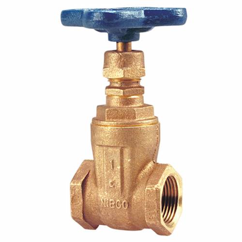 Gate Valve 1" Bronze Threaded Ends Class 125 Screw-In Bonnet Non-Rising Stem Solid Wedge Max Pressure 200 PSI CWP non-shock,125 PSI Saturated Steam