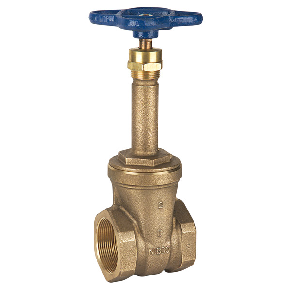 Gate Valve 1" Bronze Threaded Ends Class 150 Screw-In Bonnet Rising Stem Solid Wedge  Max Pressure 300 PSI CWP non-shock,150 PSI Saturated Steam