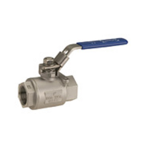 Ball Valve 1" 316 Stainless Steel Threaded Ends 2-Piece Full Port RTFE Seat  Max Pressure 1000 PSI CWP non-shock