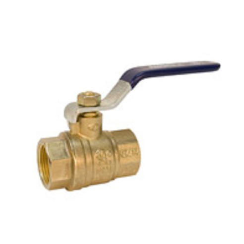 Ball Valve 1" Brass 2-Piece Full Port Threaded Ends  Lever Handle Max Pressure 600 PSI CWP non-shock