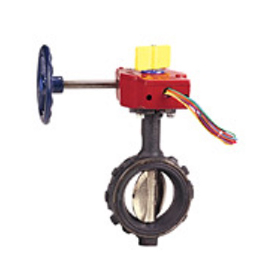BUTTERFLY VALVE 4 WAFER TYPE WD3510-4 DUCTILE IRON BODY 250 PSI