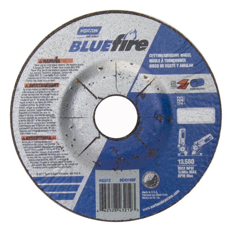 Depressed Center Wheel 4-1/2"X1/8"X7/8" Type 27 Bluefire 