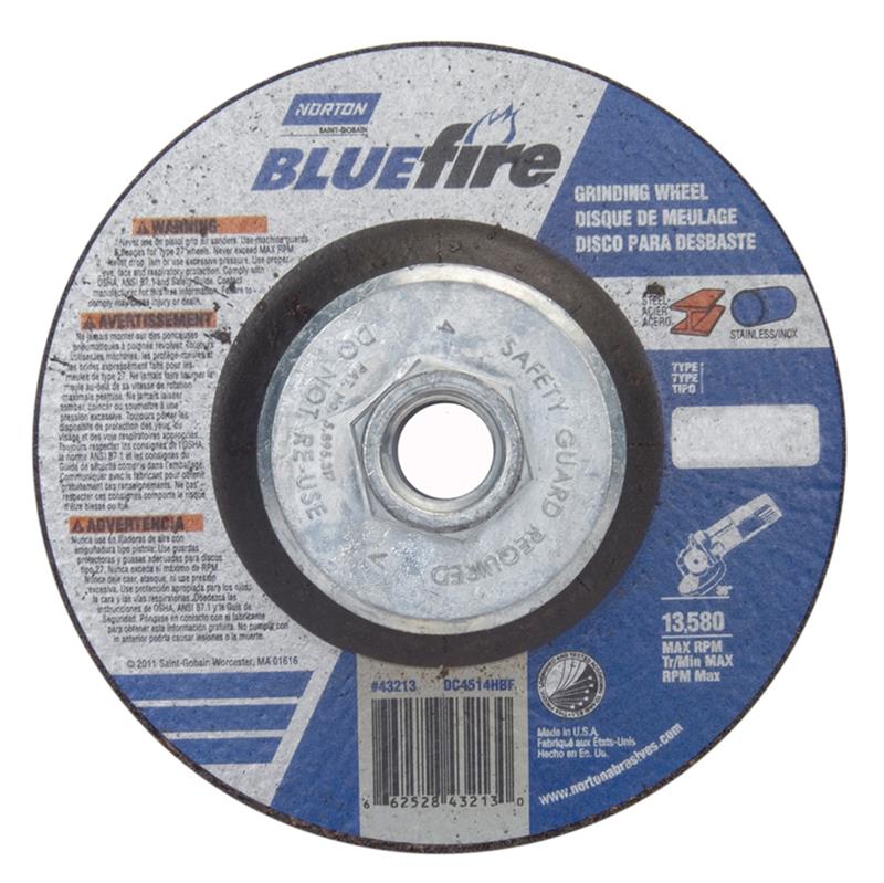 Depressed Center Wheel 4-1/2"X1/4"X5/8"-11 Type 27 Bluefire 
