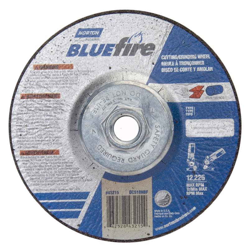 Depressed Center Wheel 5"X1/8"X5/8"-11 Type 27 Bluefire 