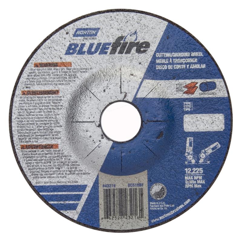 Depressed Center Wheel 5"X1/8"X7/8" Type 27 Bluefire 