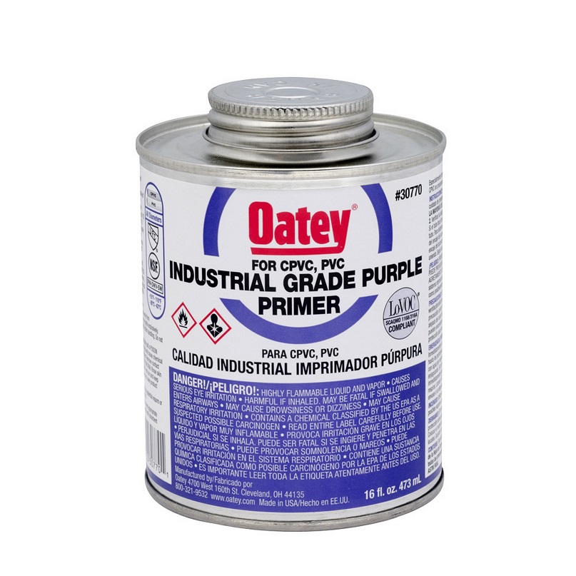 Primer 16 Oz Purple Industrial Grade for PVC & CPVC Schedule 40 & 80