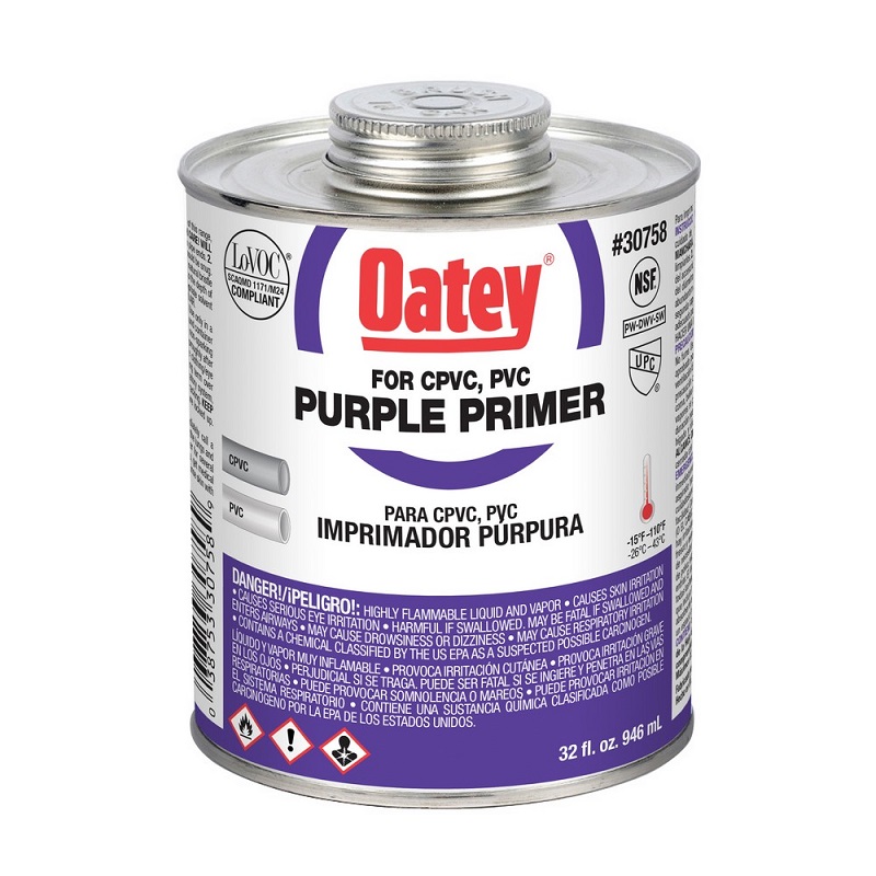 Primer 1 Qt Purple for PVC & CPVC Schedule 80 