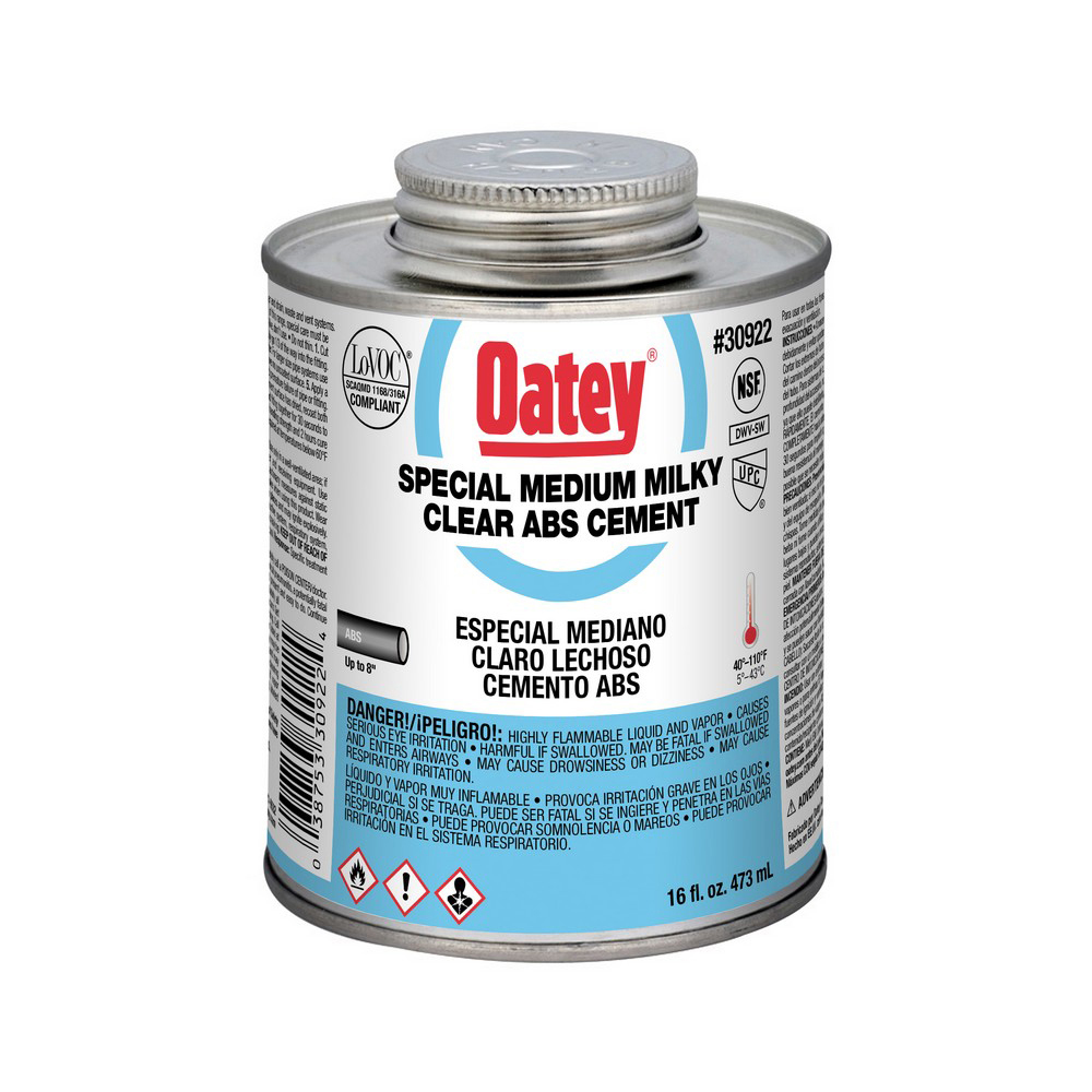 CEMENT 16 OZ MILKY CLEAR ABS 30922 FAST CURING
