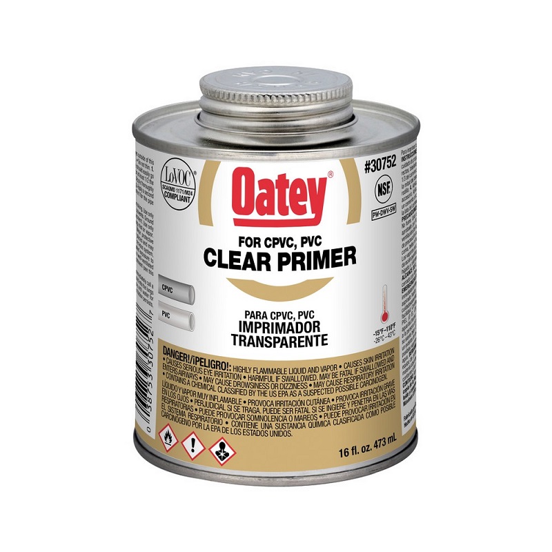 Primer 1 Pt Clear Heavy Duty NSF for PVC & CPVC Pipe & Fittings 