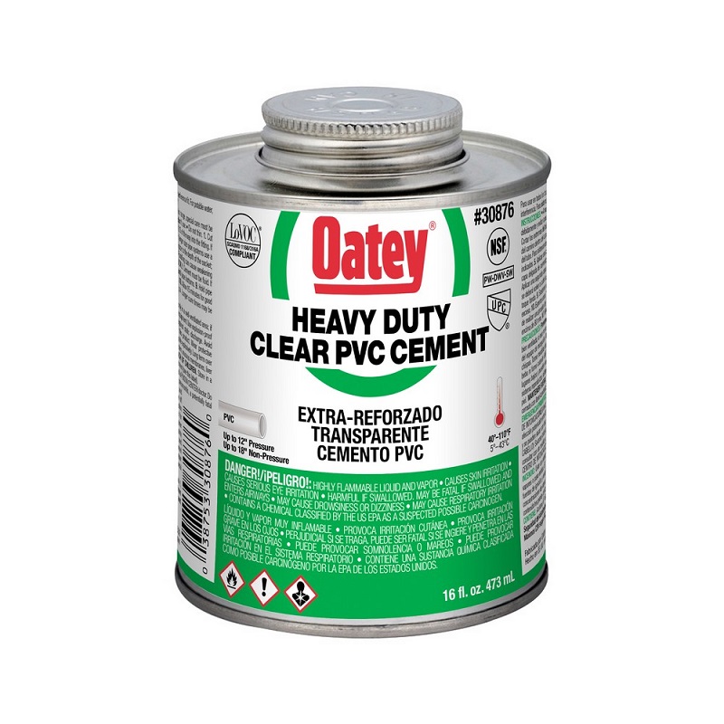 Cement 1 Pt PVC Clear Heavy Duty with Brush Top Can 