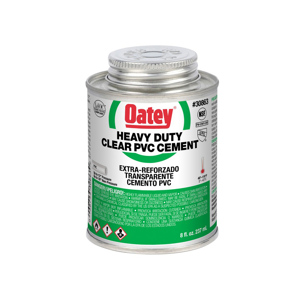 CEMENT 8 OZ CLEAR PVC 30863 HEAVY DUTY