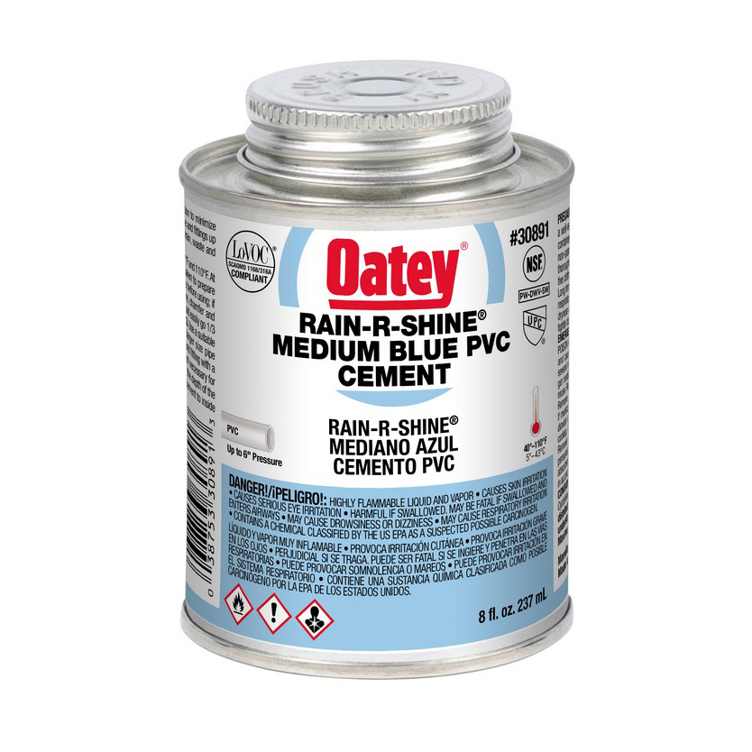 CEMENT 8 OZ BLUE PVC MEDIUM 30891 RAIN-R-SHINE