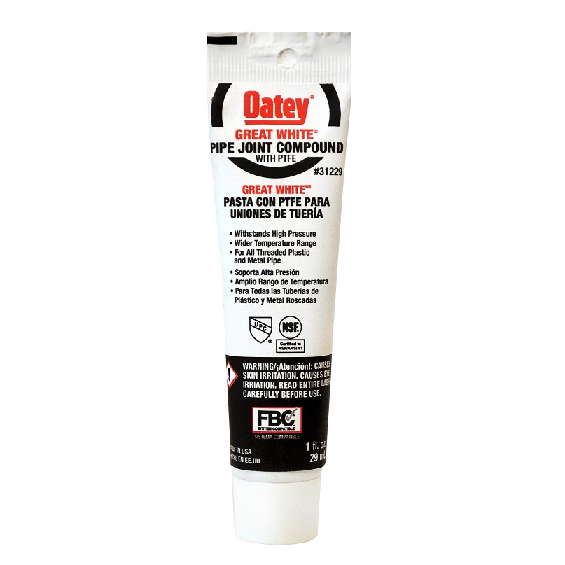 Pipe Joint Compound 1 Fl Oz Paste White with PTFE 
