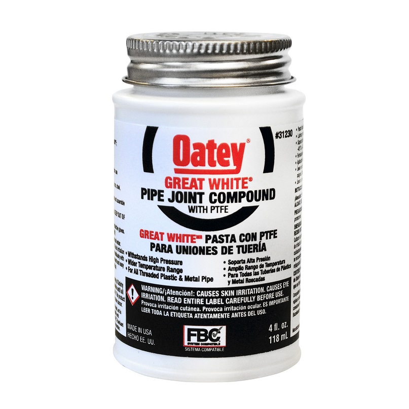 Pipe Joint Compound 4 Fl Oz Paste White with PTFE 