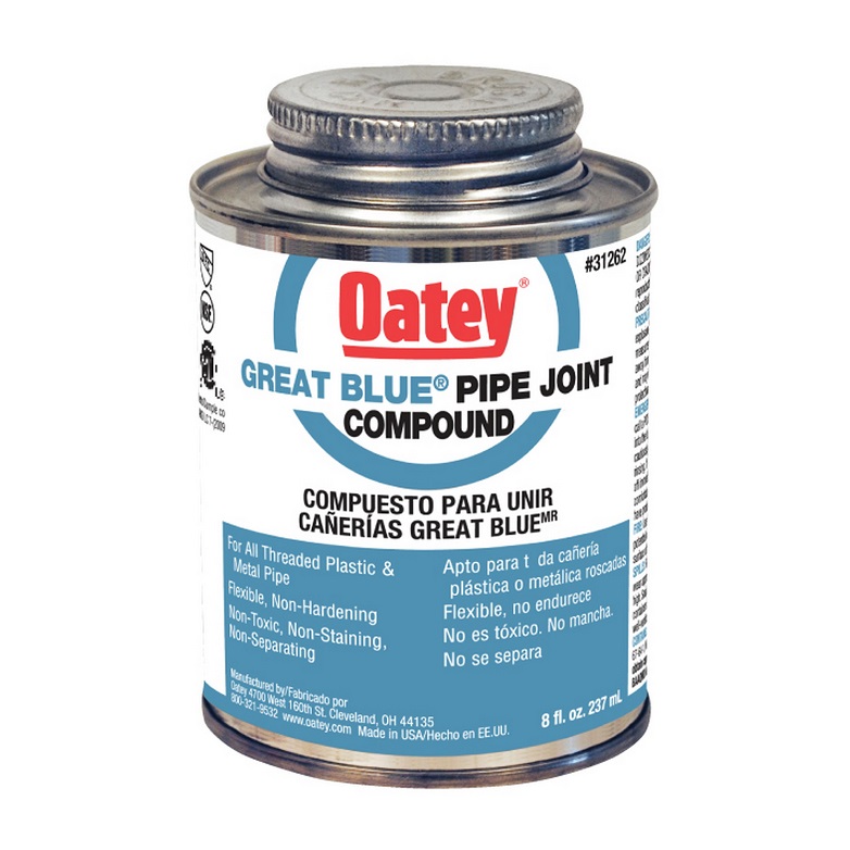 Pipe Joint Compound 8 Fl Oz Paste Blue for Threads to 2" Diameter 