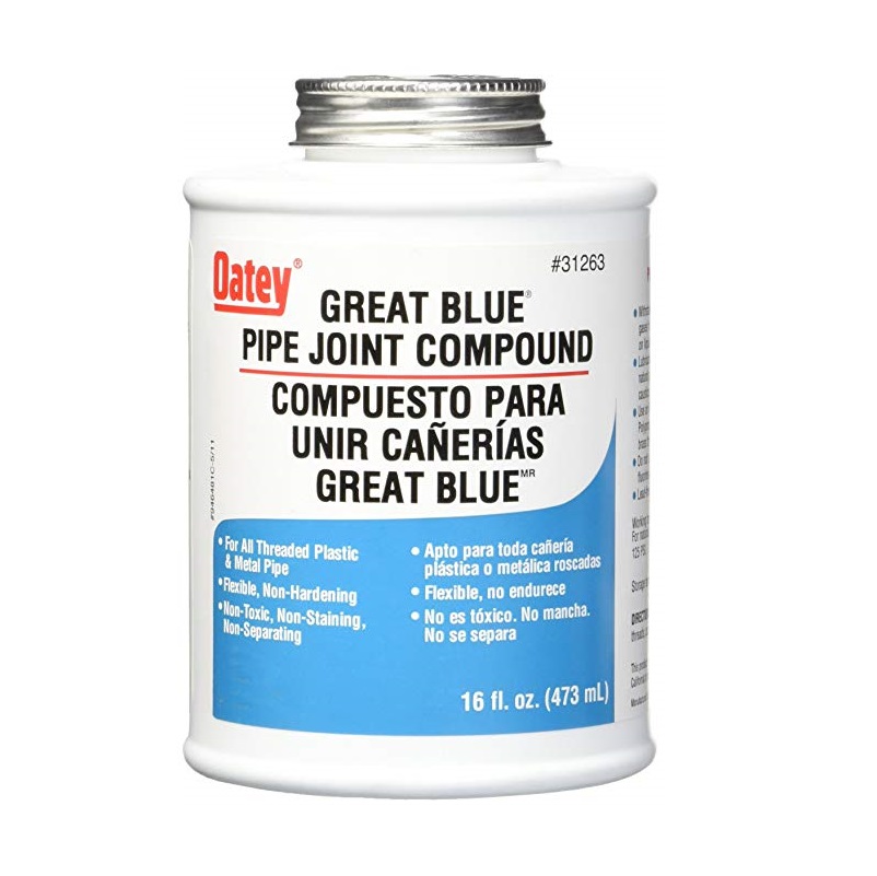 Pipe Joint Compound 16 Fl Oz Paste Blue for Threads to 2" Diameter 
