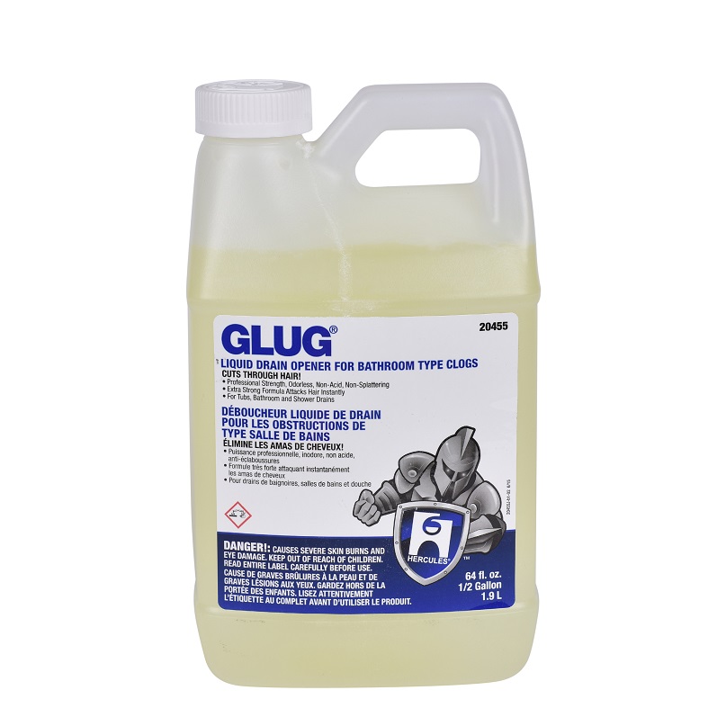 Drain Cleaner 1/2 Gal for Bath Drains Glug Liquid Cleaner 