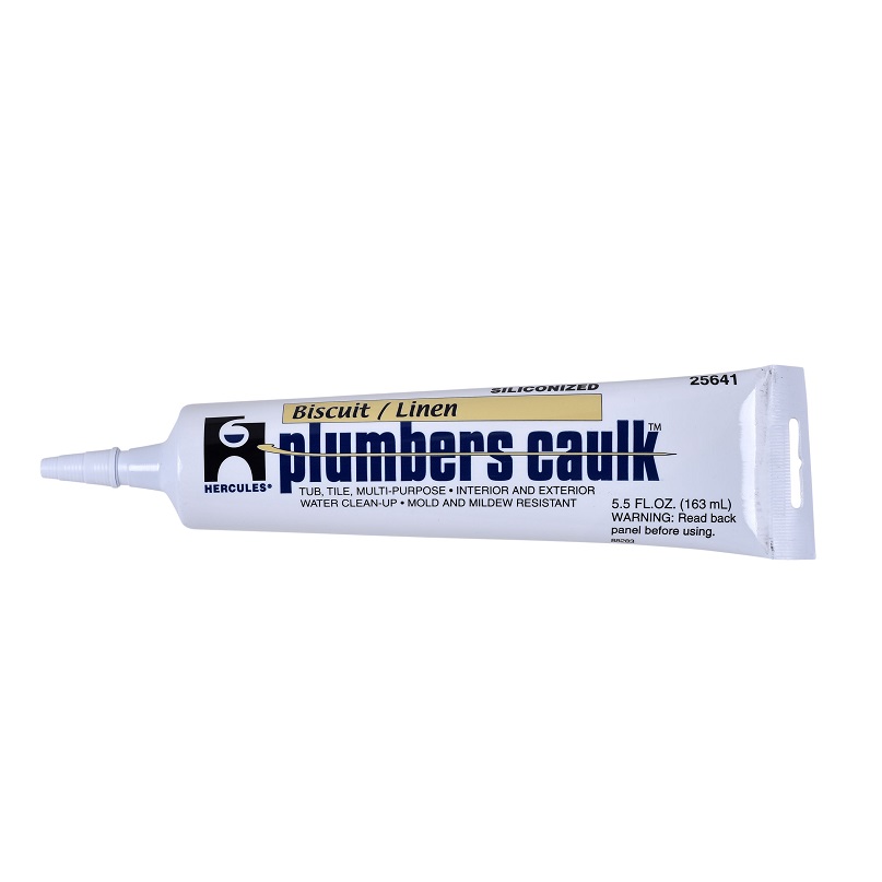 Caulk 6.0 Oz Linen Plumbers Caulk for Tub & Tile 