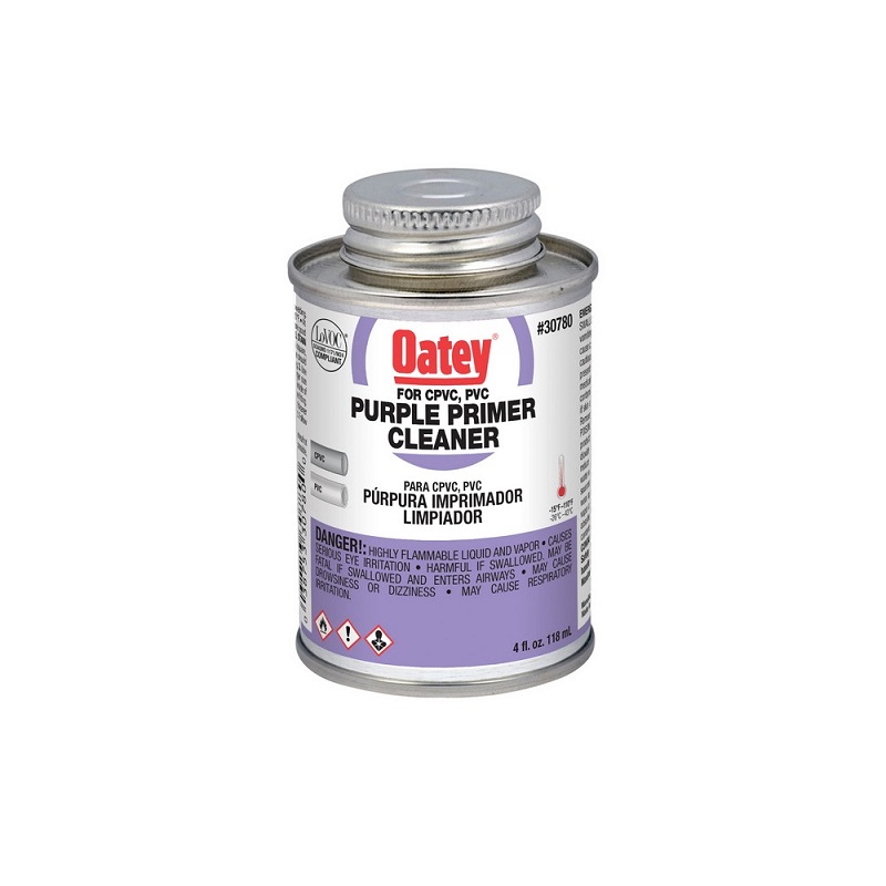 Primer/Cleaner 4 Oz Purple for PVC & CPVC Pipe & Fittings 
