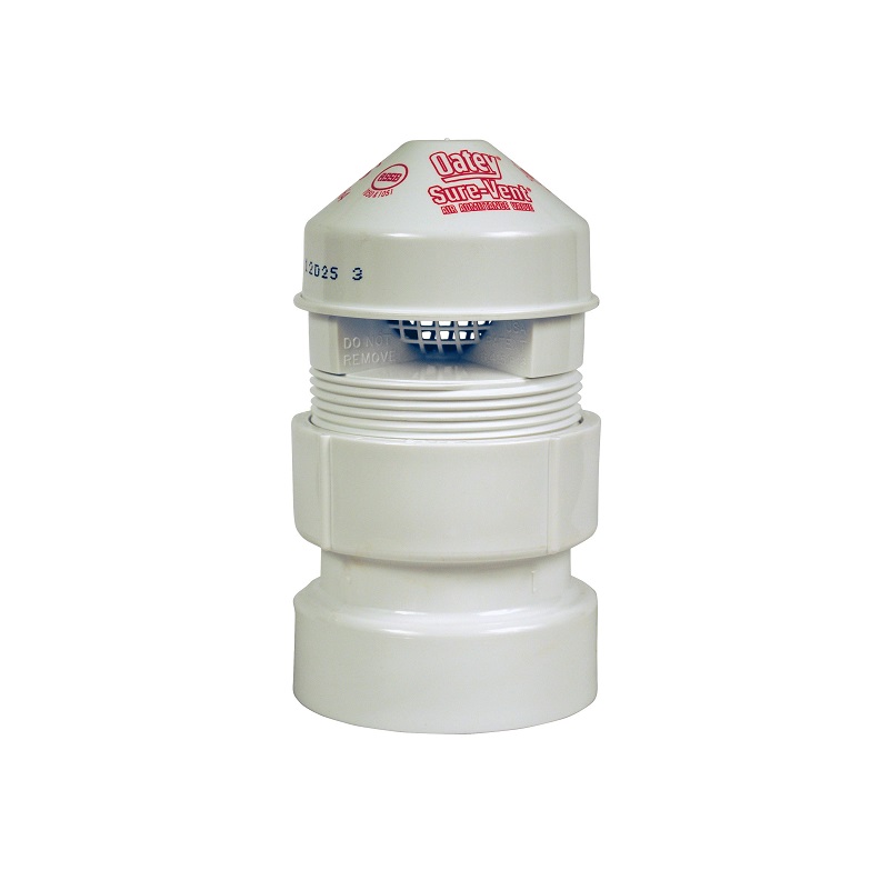 Sure-Vent Vent 1-1/2"-2" PVC Sch 40 AAV 20 DUF w/Adapter 1-1/2" or 2" Hub Connection, w/o Adapter 1-1/2" MPT Connection 39017