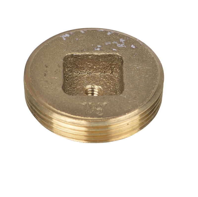 CLEANOUT PLUG 3-1/2" BRASS 42744 COUNTERSUNK & TAPPED