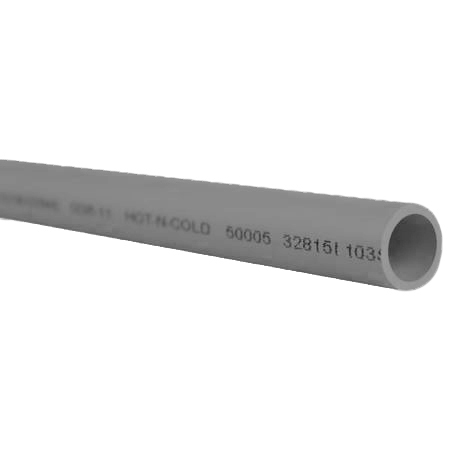 Pipe 3/4"X20 ' CPVC Schedule 80 Gray Plain Ends