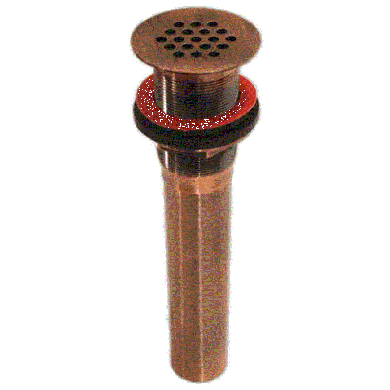 DRAIN 1-1/2" POLISHED COPPER TDG-15PC - GRID STRAINER TYPE
