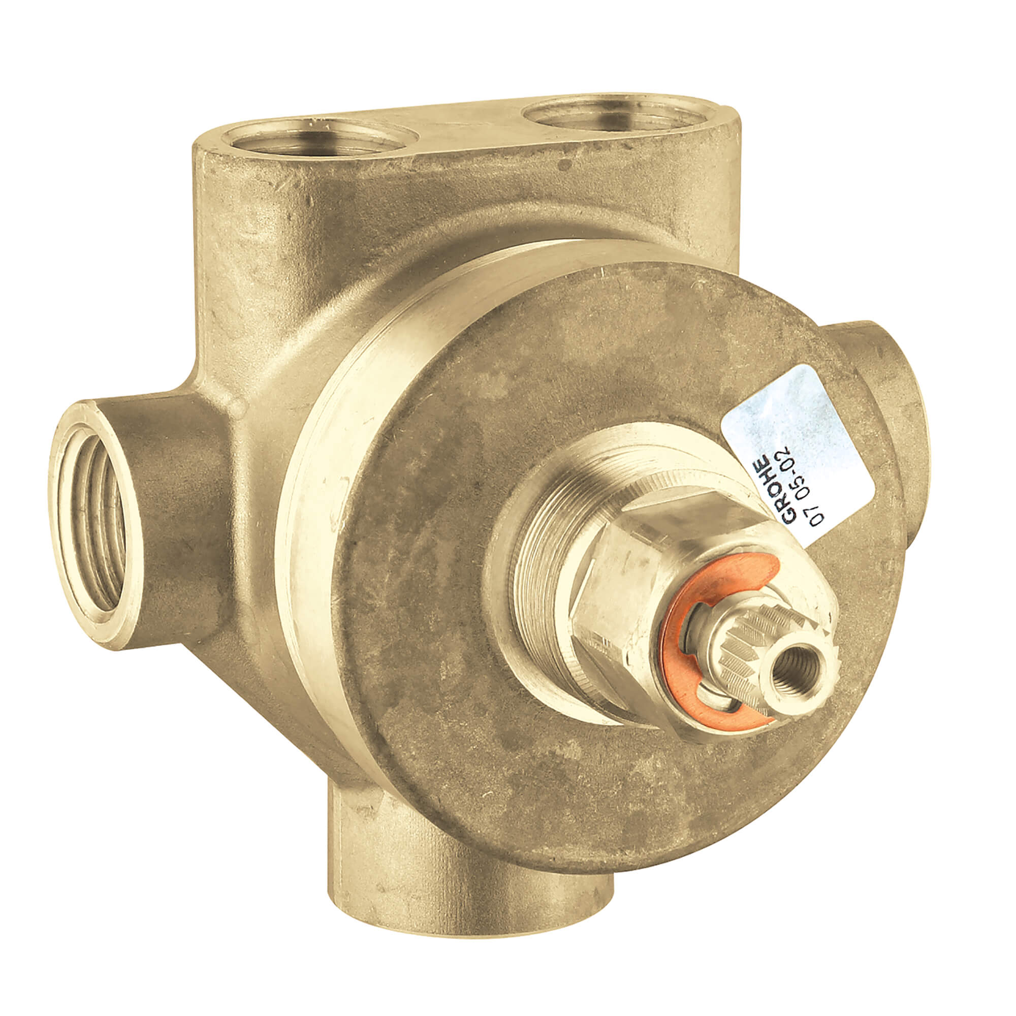 3-Way Diverter Rough-In Valve Shared Functions 1/2" NPT 2 Inlets/3 Outlets