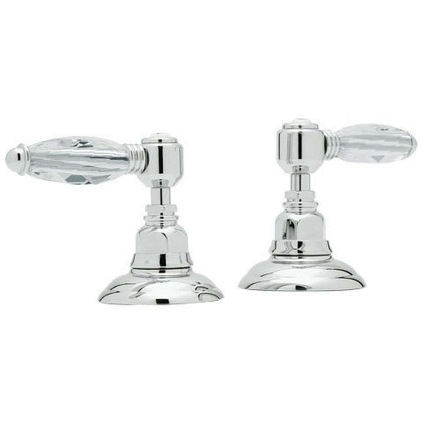 Country Bath Deck Mounted Sidevalves Hot And Cold In Polished Chrome