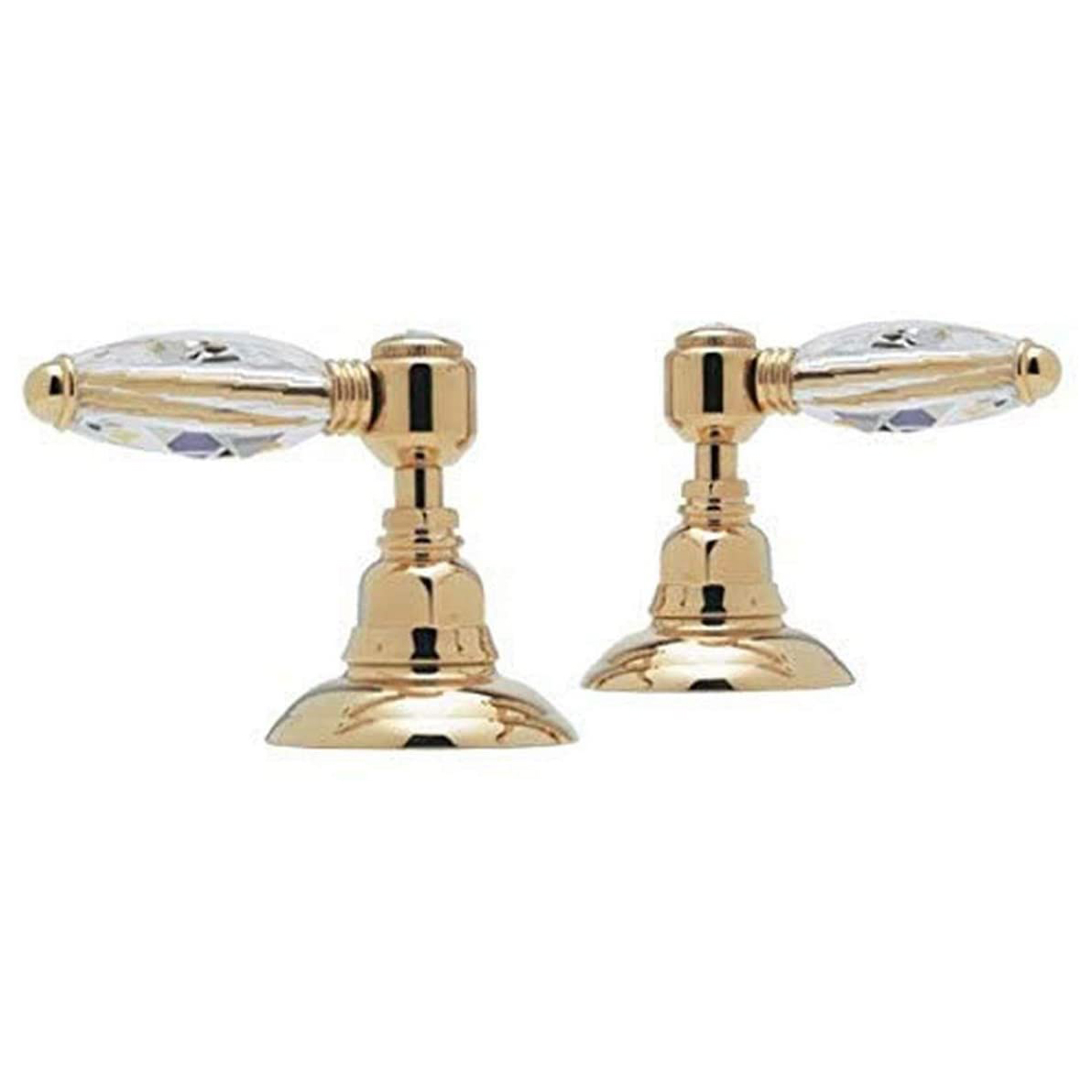 Country Bath Deck Mounted Sidevalves Hot And Cold In Italian Brass