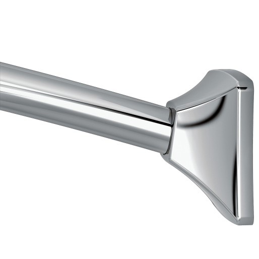 Adjustable-Length Curved Shower Rod in Chrome