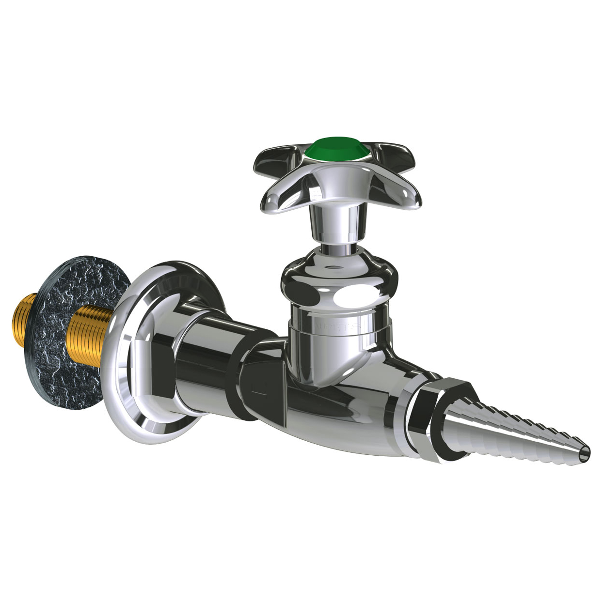Wall-Mounted Single Valve W/Flange In Pol Chrome