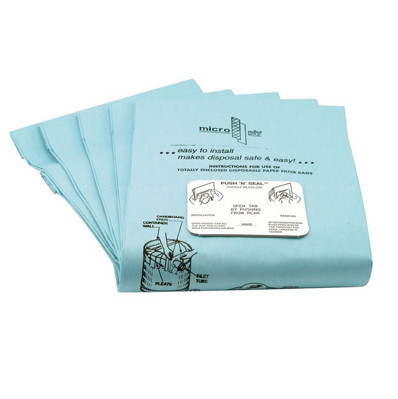 Paper Filter Bag 2-Ply Disposable 5 Per Pack