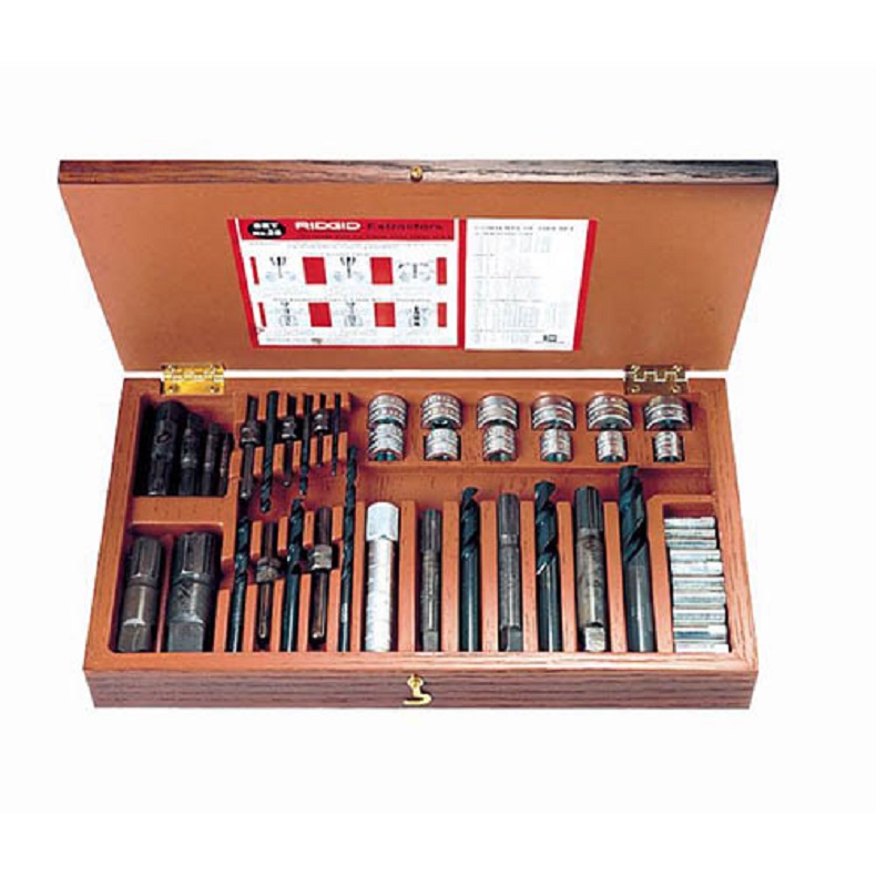 Screw & Pipe Extractor Set Model #25 Includes Extractors, Drills, Drill Guides & Bushings in Plastic Box